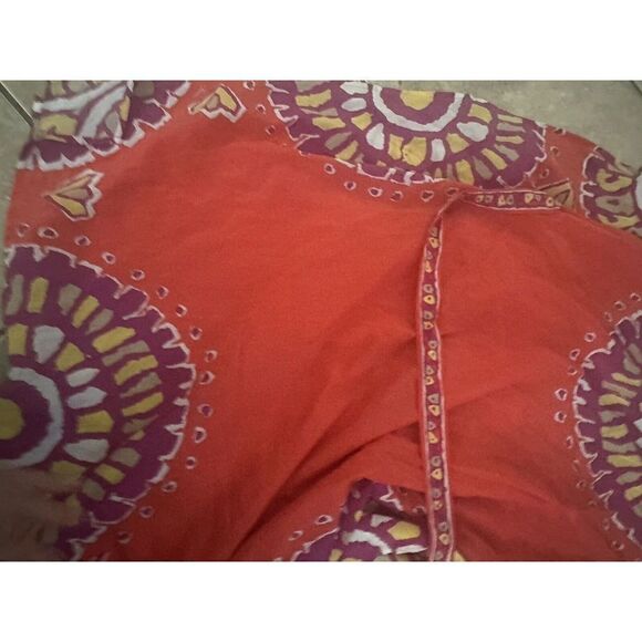 Trina Turk L Silk Blend Kimono Style Mini Dress Multicolor Tie - Picture 7 of 7